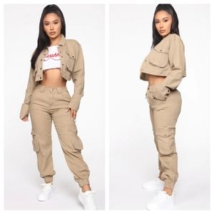 Fashion Nova Cargo High Waisted Pants Size XL